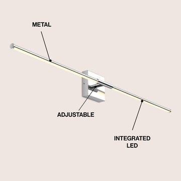 Makena Modern Minimalist Dimmable Integrated LED Metal Wall Sconce